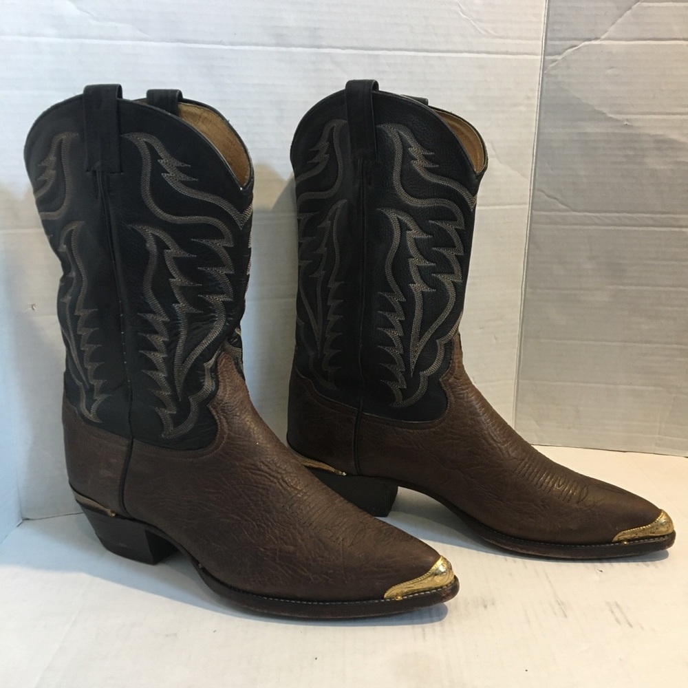 Tony Lama Leather Cowboy Boots Men’s 13D
